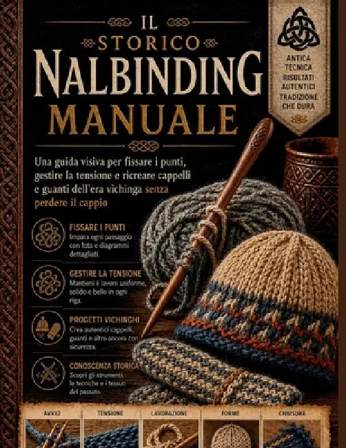 Il Nalbinding storico Manuale: Una guida visiva per fissare i punti, gestire la tensione e ricreare cappelli e guanti dell'era vichinga senza perdere by Alex Harper, Lexi Vine