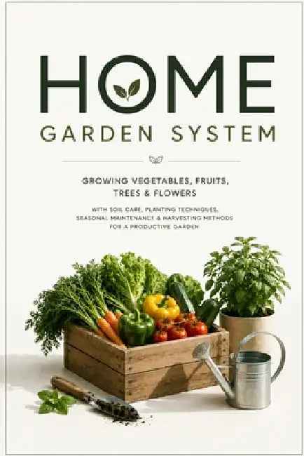 Home Garden System: Growing Vegetables, Fruits, Trees & Flowers with Soil Care, Planting Techniques, Seasonal Maintenance & Harvesting Methods for a P by Olivia Romero