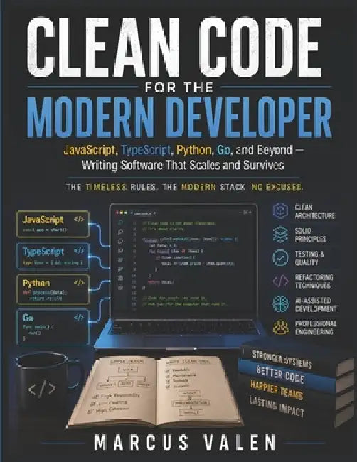 Clean Code for the Modern Developer: JavaScript, Python, Go, and Beyond - Writing Software That Scales and Survives by Marcus Valen