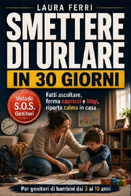 Smettere di Urlare in 30 Giorni: Il Metodo S.O.S. per Farti Ascoltare dai Tuoi Figli, Fermare Capricci e Litigi e Riportare Calma in Casa con Bambini by Laura Ferri