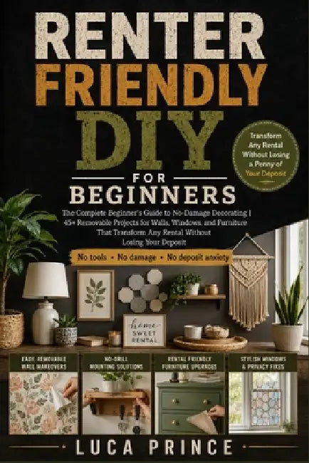Renter Friendly DIY: The Complete Beginner's Guide to No-Damage Decorating 45+ Removable Projects for Walls, Windows, and Furniture That Transform Any by Luca Prince