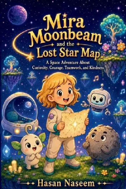 Mira Moonbeam and the Lost Star Map: A Space Adventure About Curiosity, Courage, Teamwork, and Kindness by Hasan Naseem