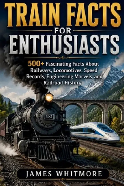 Train Facts for Enthusiasts: 500+ Fascinating Facts About Railways, Locomotives, Speed Records, Engineering Marvels, and Railroad History by James Whitmore