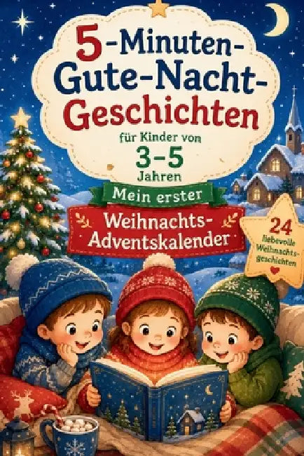 5-Minuten-Gute-Nacht-Geschichten für Kinder von 3-5 Jahren - Mein erster Weihnachts-Adventskalender: 24 liebevolle Weihnachtsgeschichten für die Adven by Jonas Silbermann