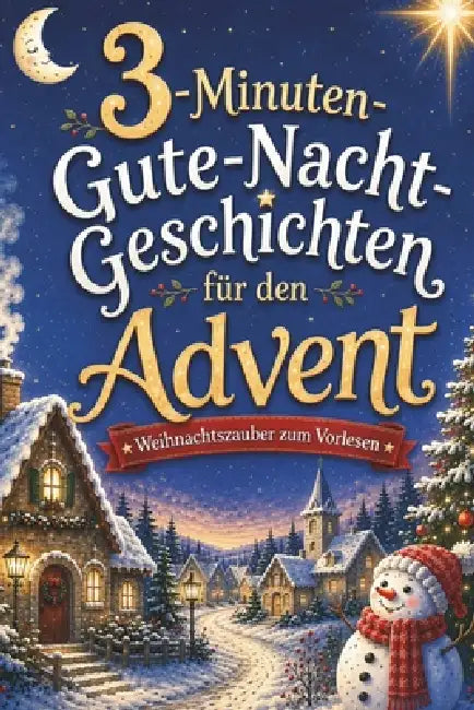 3-Minuten-Gute-Nacht-Geschichten für den Advent - Weihnachtszauber zum Vorlesen: 24 liebevolle Weihnachtsgeschichten für Kinder von 3-5 Jahren - Adven by Jonas Silbermann