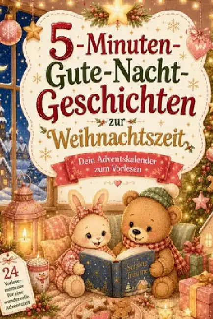 5-Minuten-Gute-Nacht-Geschichten zur Weihnachtszeit - Dein Adventskalender zum Vorlesen: 24 liebevolle Weihnachtsgeschichten für Kinder von 3-5 Jahren by Jonas Silbermann