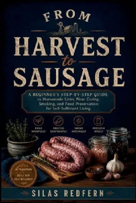 From Harvest to Sausage: A Beginner's Step-by-Step Guide to Homemade Links, Meat Curing, Smoking, and Food Preservation for Self-Sufficient Living. by Silas Redfern