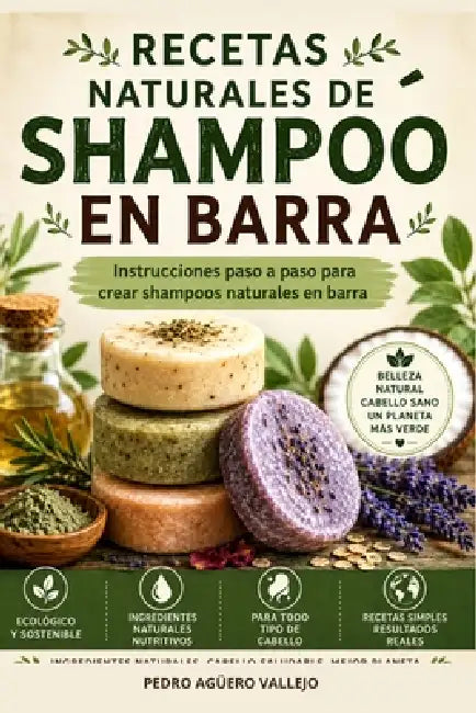 Recetas Naturales de Shampoo En Barra: Guía Paso a Paso para Elaborar Shampoo Naturales en Barra. Recetas Artesanales, Ingredientes Naturales y Cuidad by Pedro Aguero Vallejo