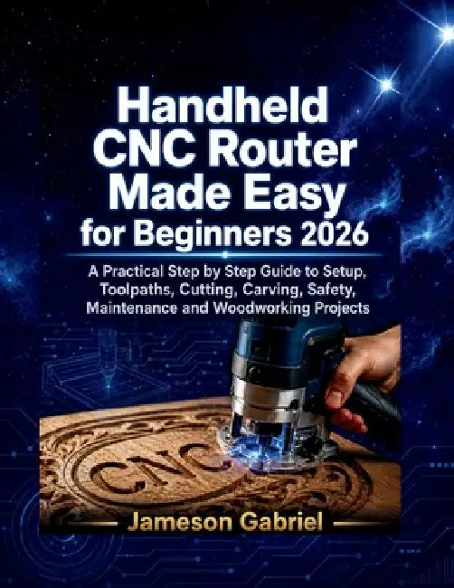 Handheld CNC Router Made Easy for Beginners 2026: A Practical Step by Step Guide to Setup, Toolpaths, Cutting, Carving, Safety, Maintenance and Woodwo by Jameson Gabriel
