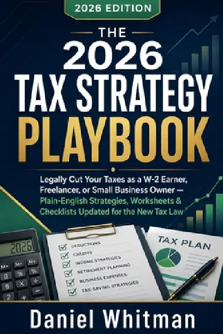The 2026 Tax Strategy Playbook: Legally Cut Your Taxes as a W-2 Earner, Freelancer, or Small Business Owner - Plain-English Strategies, Worksheets & C by Daniel Whitman