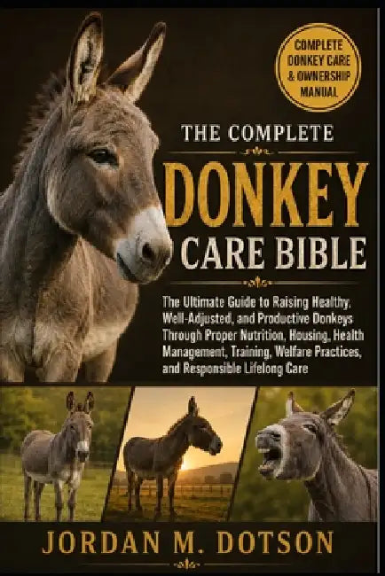 The Complete Donkey Care Bible: The Ultimate Guide to Raising Healthy, Well-Adjusted, and Productive Donkeys Through Proper Nutrition, Housing, Health by Jordan M. Dotson