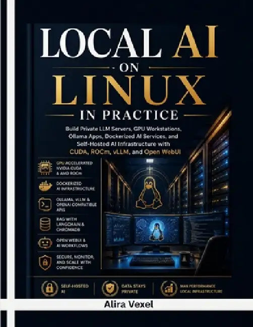 Local AI on Linux in Practice: Build Private LLM Servers, GPU Workstations, Ollama Apps, Dockerized AI Services, and Self-Hosted AI Infrastructure wit by Alira Vexel