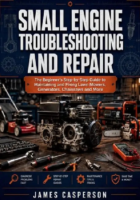 Small Engine Troubleshooting and Repair: The Beginner's Step-by-Step Guide to Maintaining and Fixing Lawn Mowers, Generators, Chainsaws and More by James Casperson