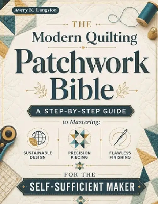 The Modern Quilting Patchwork Bible: A Step-by-Step Guide to Zero-Waste Design, Precision Piecing, Machine Mastery, and Sustainable Quilt Construction by Avery K. Langston