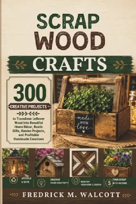 Scrap Wood Crafts: 300 Creative Projects to Transform Leftover Wood into Beautiful Home Décor, Rustic Gifts, Garden Projects, and Profitable Handmade by Fredrick M. Walcott