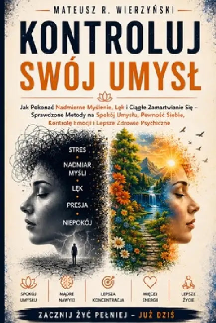 Kontroluj Swój Umysl: Jak Pokonac Nadmierne Myślenie, Lęk i Ciągle Zamartwianie Się - Sprawdzone Metody na Spokój Umyslu, Pewno by Mateusz R. Wierzyński