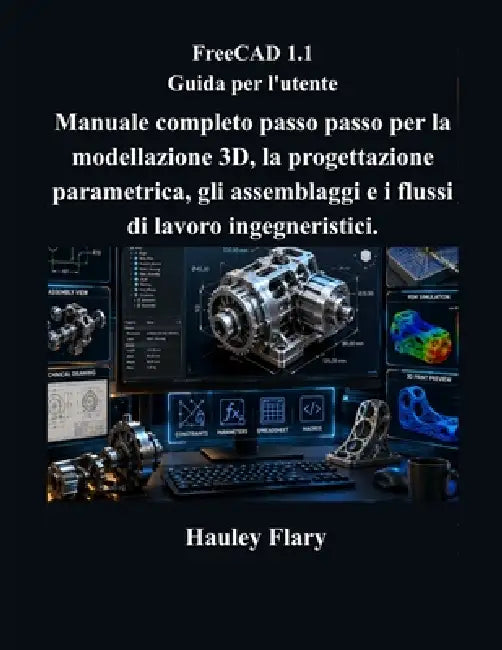 FreeCAD 1.1 Guida per l'utente: Manuale completo passo passo per la modellazione 3D, la progettazione parametrica, gli assemblaggi e i flussi di lavor by Hauley Flary