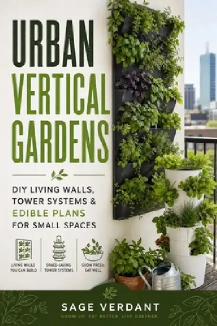 Urban Vertical Gardens: DIY Living Walls, Tower Systems & Edible Plans for Small Spaces by Alice Schwartz, Sage Verdant