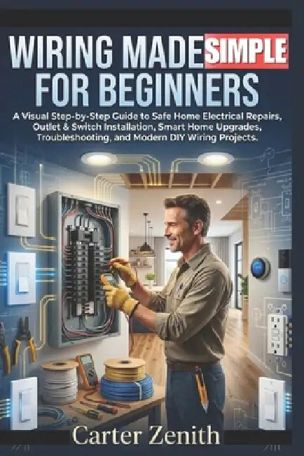 Wiring Made Simple for Beginners: A Visual Step-by-Step Guide to Safe Home Electrical Repairs, Outlet & Switch Installation, Smart Home Upgrades, Trou by Carter Zenith