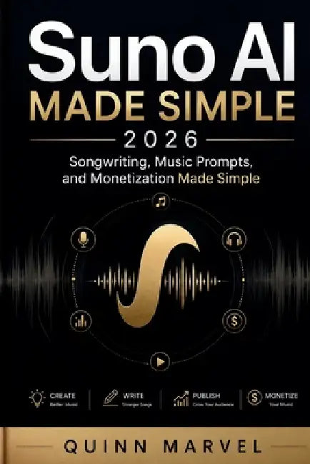 Suno AI Made Simple 2026: Songwriting, Music Prompts, and Monetization Made Simple by Quinn Marvel