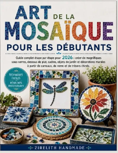 Art de la Mosaïque Pour Les Débutants: Guide complet étape par étape pour 2026: créer de magnifiques sous-verres, dessous de plat, cadres, objets de j by Zirelith Handmade