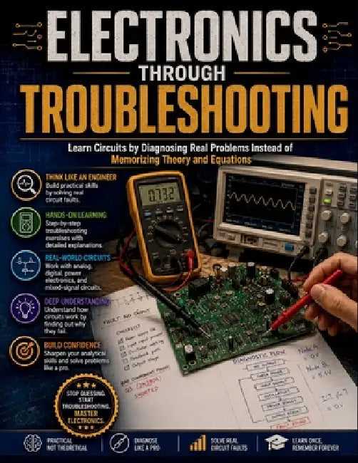 Electronics Through Troubleshooting: Learn Circuits by Diagnosing Real Problems Instead of Memorizing Theory and Equations by Vertex Gable, Glan Tafy