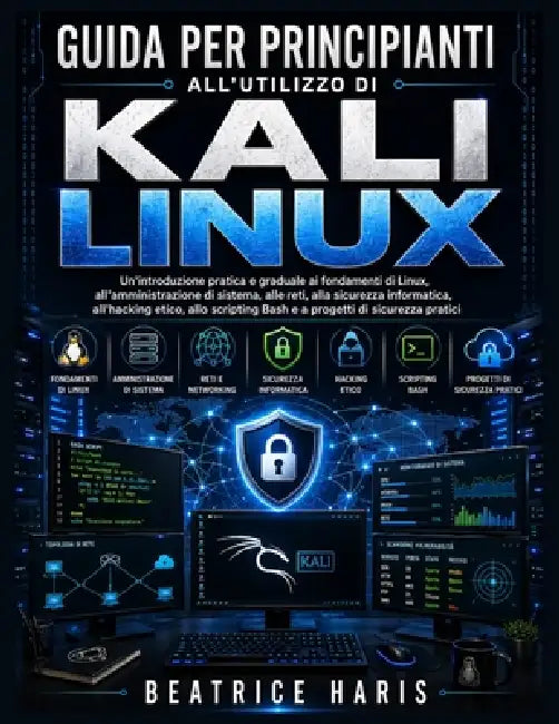 Guida per principianti all'utilizzo di Kali Linux: Un'introduzione pratica e graduale ai fondamenti di Linux, all'amministrazione di sistema, alle ret by Beatrice Haris