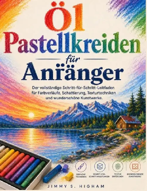 Ölpastellkreiden für Anränger: Die vollständige Schritt-für-Schritt-Anleitung zum Farbverblenden, Schattierung, Texturtechniken und wunderschöne Kunst by Jimmy S. Higham