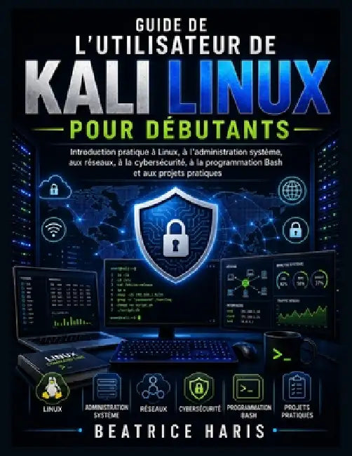 Guide de l'utilisateur de Kali Linux pour débutants: Introduction pratique à Linux, à l'administration système, aux réseaux, à la cybersécurité, à la by Beatrice Haris