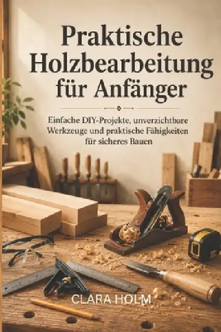Praktische Holzbearbeitung für Anfänger: Einfache DIY-Projekte, unverzichtbare Werkzeuge und praktische Fähigkeiten für sicheres Bauen by Clara Holm