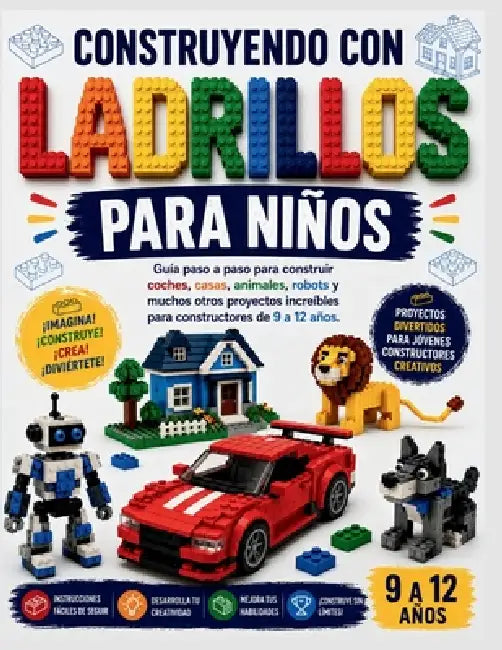 Construyendo Con Ladrillos Para Niños: Guía paso a paso para construir coches, casas, animales, robots y muchos otros proyectos increíbles para constr by Elara Finchwood
