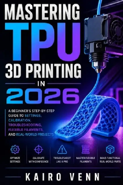 Mastering TPU 3D Printing in 2026: A Beginner's Step-by-Step Guide to Settings, Calibration, Troubleshooting, Flexible Filaments, and Real-World Proje by Kairo Venn