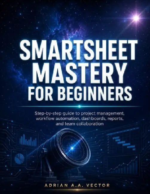 Smartsheet Mastery for Beginners: Step-by-step guide to project management, workflow automation, dashboards, reports, and team collaboration by Adrian A. a. Vector