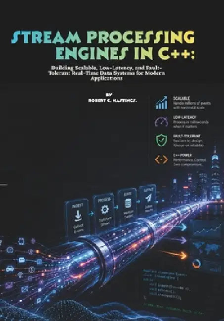 Stream Processing Engines in C++: Building Scalable, Low-Latency, and Fault-Tolerant Real-Time Data Systems for Modern Applications by Robert C. Hastings