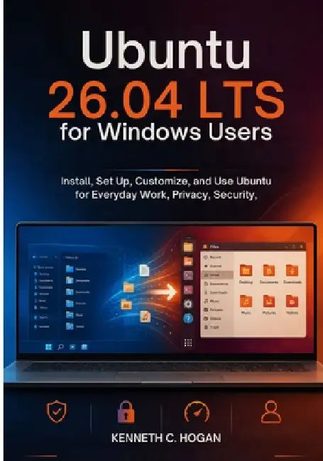 Ubuntu 26.04 LTS for Windows Users: Install, Set Up, and Use Ubuntu Confidently for Daily Work, Privacy, Security, and Simple Linux Tasks by Kenneth C. Hogan