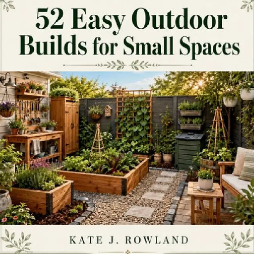 52 Easy Outdoor Builds For Small Spaces: Beginner friendly plans for raised beds, planters, trellises, compost bins, plant support and backyard growin by Kate J. Rowland