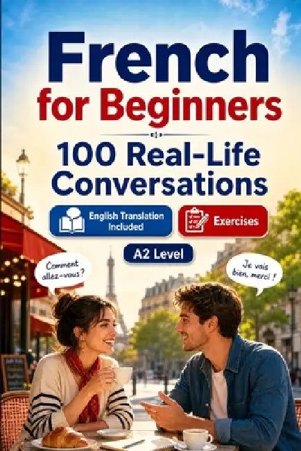 French for Beginners A2: 100 Real-Life Conversations: Past, Future and Real Situations, Travel, Food, Work, English Translation, Vocabulary and Exerci by Conversations Lingo