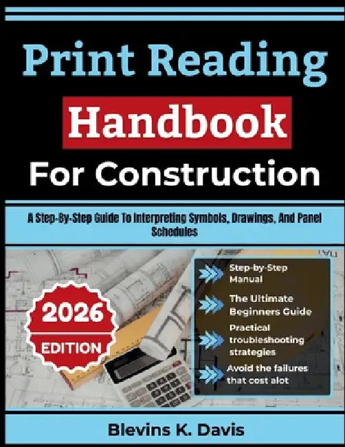 Print Reading Handbook For Construction 2026: A Step-By-Step Guide To Interpreting Symbols, Drawings, And Panel Schedules by Blevins K. Davis