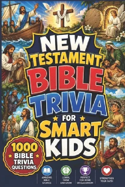 New Testament Bible Trivia For Smart Kids: 1000 Fun Bible Trivia Questions for Kids A Christian Quiz Book on Jesus, Miracles & the Early Church for Ho by Rickard Seth Savacool