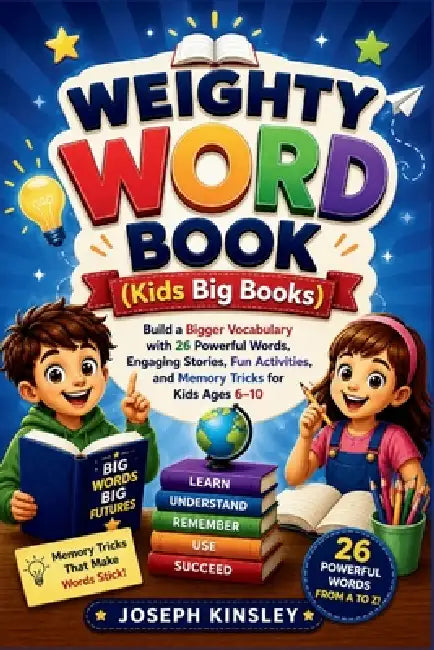 Weighty Word Book (Kids Big Books): Build a Bigger Vocabulary with 26 Powerful Words, Engaging Stories, Fun Activities, and Memory Tricks for Kids Age by Joseph Kinsley