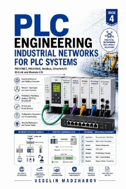 PLC Engineering: Industrial Networks for PLC Systems: PROFINET, PROFIBUS, Modbus, EtherNet/IP, IO-Link and Remote I/O by Veselin Madzharov