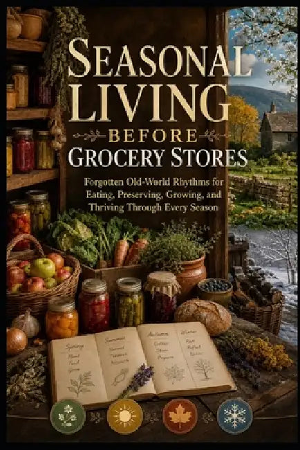 Seasonal Living Before Grocery Stores: Forgotten Old-World Rhythms for Eating, Preserving, Growing, and Thriving Through Every Season by V. Rhea