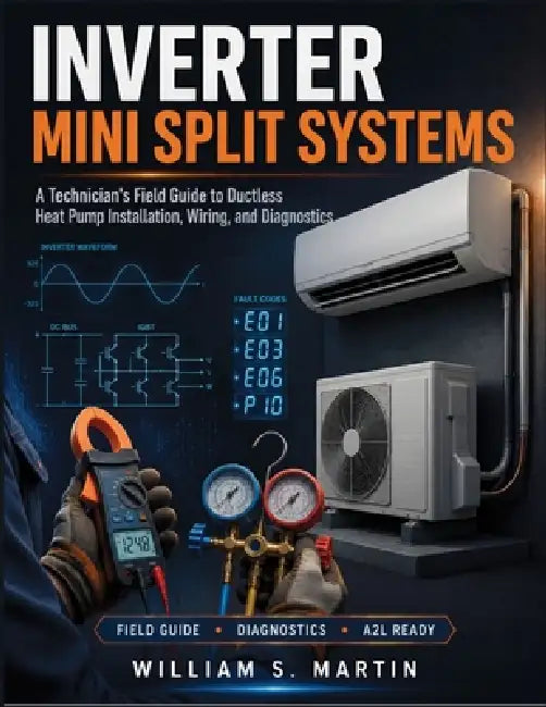Inverter Mini Split Systems: A Technician's Field Guide to Ductless Heat Pump Installation, Wiring, and Diagnostics by William S. Martin