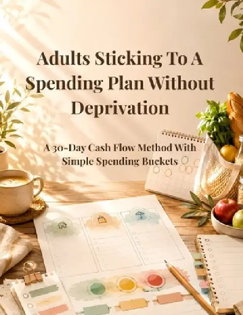 Adults Sticking To A Spending Plan Without Deprivation: A 30-Day Cash Flow Method With Simple Spending Buckets: Personal Budgeting, Cash Flow Manageme by Nour Picks