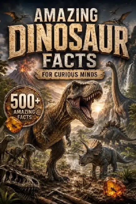 Amazing Dinosaur Facts for Curious Minds: 500 Incredible Dinosaur Facts About Fossils, Prehistoric Life, Evolution, Feathered Dinosaurs, Ancient World by Fishpa Press
