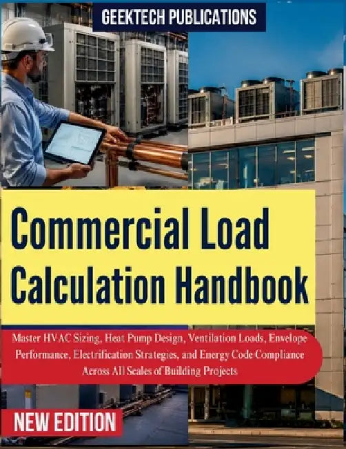 Commercial Load Calculation Handbook: Master HVAC Sizing, Heat Pump Design, Ventilation Loads, Envelope Performance, Electrification Strategies, and E by Niles Brackenridge, Geektech Publications