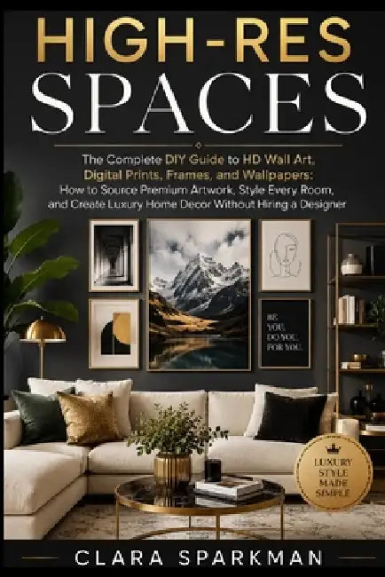 High-Res Spaces: The Complete DIY Guide to HD Wall Art, Digital Prints, Frames, and Wallpapers: How to Source Premium Artwork, Style Every Room, and C by Clara Sparkman