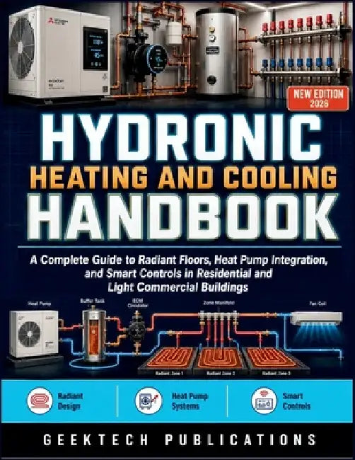Hydronic Heating and Cooling Handbook: A Complete Guide to Radiant Floors, Heat Pump Integration, and Smart Controls in Residential and Light Commerci by Geektech Publications