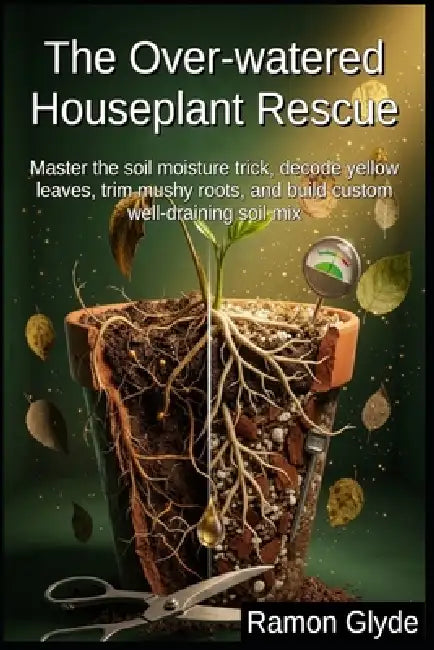 The Over-watered Houseplant Rescue: Master the soil moisture trick, decode yellow leaves, trim mushy roots, and build custom well-draining soil mix by Ramon Glyde