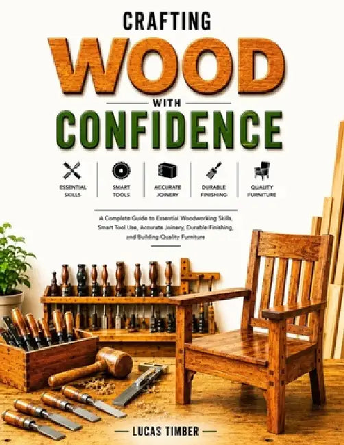 Crafting Wood with Confidence: A Complete Guide to Essential Woodworking Skills, Smart Tool Use, Accurate Joinery, Durable Finishing, and Building Qua by Lucas Timber